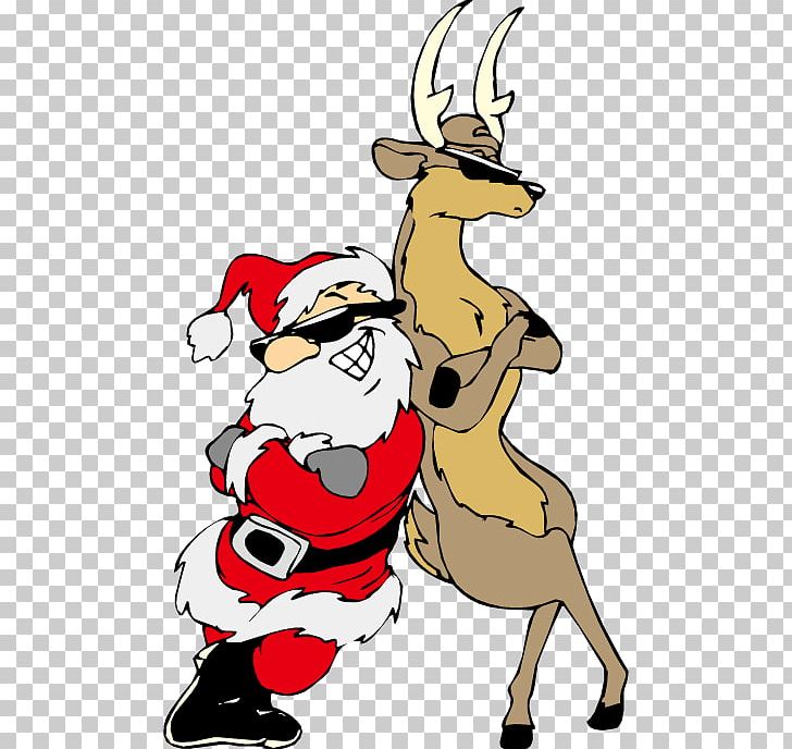 Santa Claus Reindeer Christmas PNG, Clipart, Art, Cartoon, Christmas Decoration, Christmas Elements, Deer Free PNG Download
