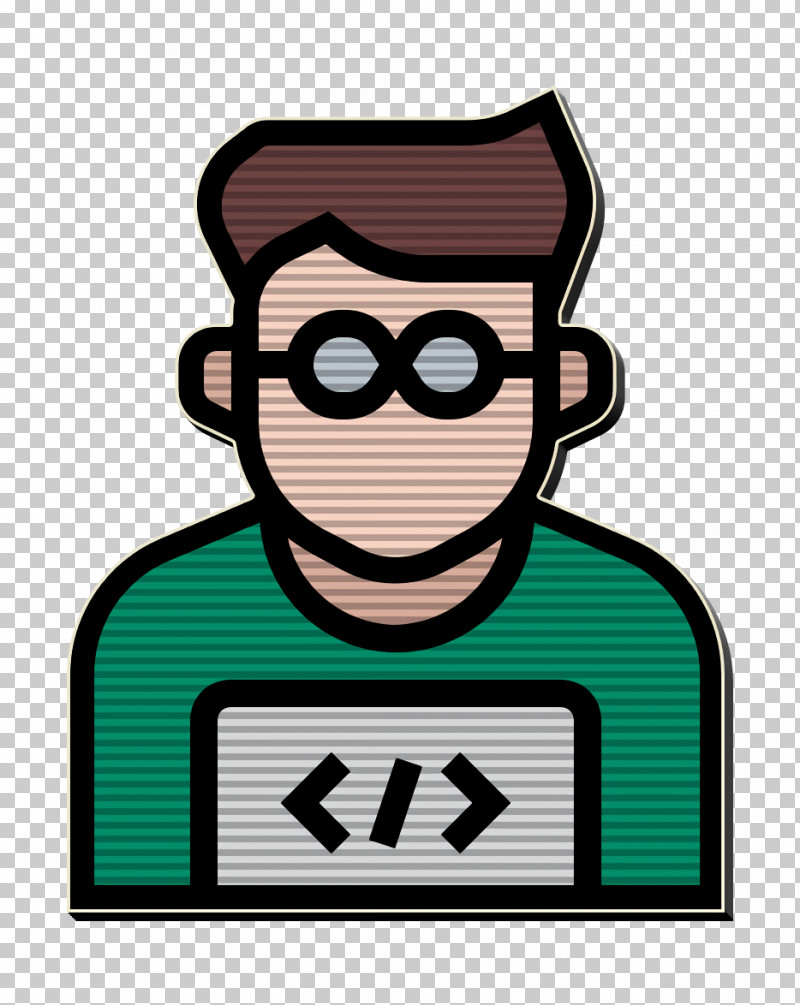 Professions And Jobs Icon Programmer Icon Jobs And Occupations Icon PNG, Clipart, Cartoon, Glasses, Green, Jobs And Occupations Icon, Professions And Jobs Icon Free PNG Download