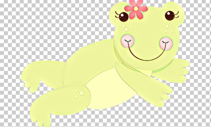 Cartoon Green Yellow Smile Animal Figure PNG, Clipart, Animal Figure, Cartoon, Green, Smile, Yellow Free PNG Download