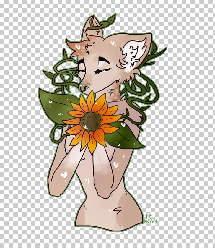 Floral Design Cat Sunflower M Dog PNG, Clipart, Animals, Art, Canidae, Carnivoran, Cartoon Free PNG Download