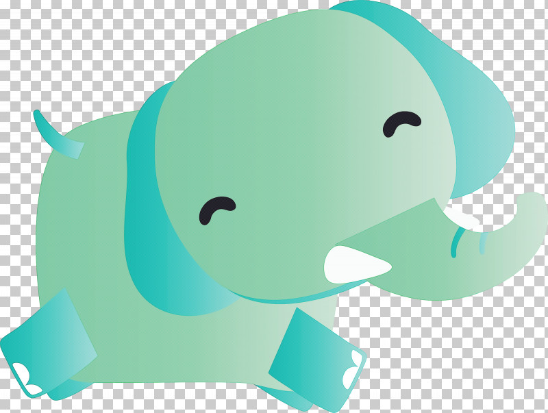 Elephant PNG, Clipart, Cartoon, Elephant, Green, Manatee, Snout Free PNG Download