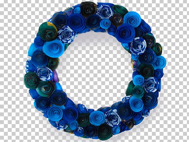 Bead Wreath PNG, Clipart, Bead, Blue, Cobalt Blue, Jewellery, Jewelry Making Free PNG Download