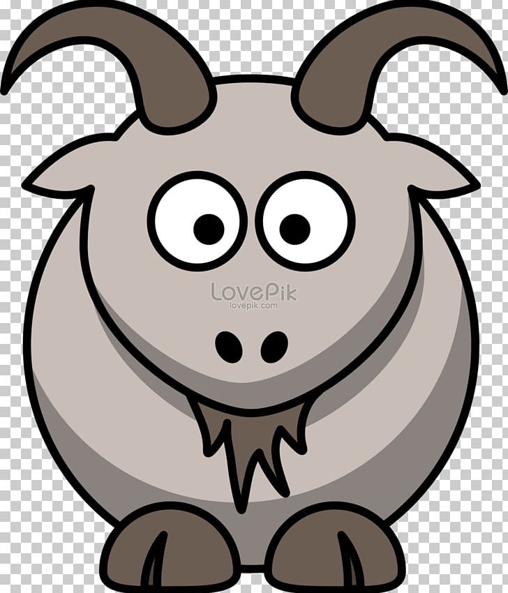 Graphics Open Cartoon PNG, Clipart, Animal, Animals, Artwork, Black And White, Cabra Free PNG Download