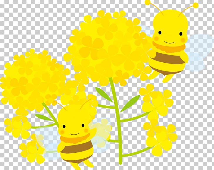 Blossoms And Two Bees Illustration. PNG, Clipart, Bee, Common Sunflower, Computer Wallpaper, Cut Flowers, Dandelion Free PNG Download