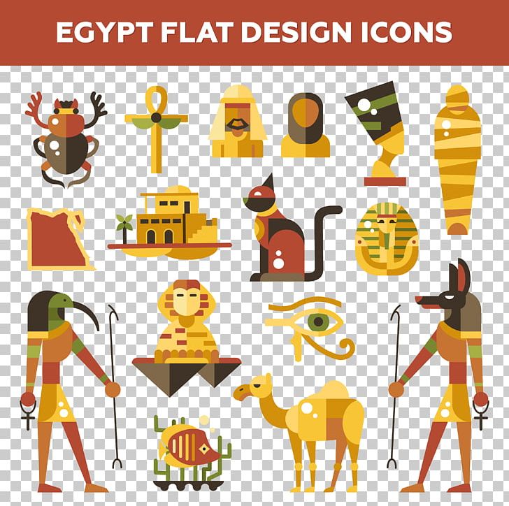 Ancient Egypt Flat Design Egyptian PNG, Clipart, Area, Camel, Decorative Elements, Design Element, Egypt Free PNG Download