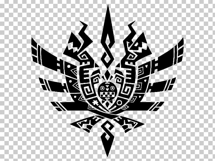 Monster Hunter 4 Monster Hunter: World Monster Hunter Freedom Unite Monster Hunter Generations PNG, Clipart, Black And White, Brand, Emblem, Flower, Graphic Design Free PNG Download