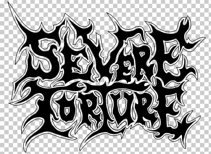 Severe Torture Skinner Nightmarer Cacophony Of Terror Logo PNG, Clipart, Art, Black, Black And White, Brutal Death Metal, Death Metal Free PNG Download
