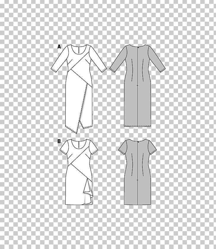 T-shirt Pattern Dress Shoulder Collar PNG, Clipart, Angle, Black And White, Brand, Clothes Hanger, Clothing Free PNG Download