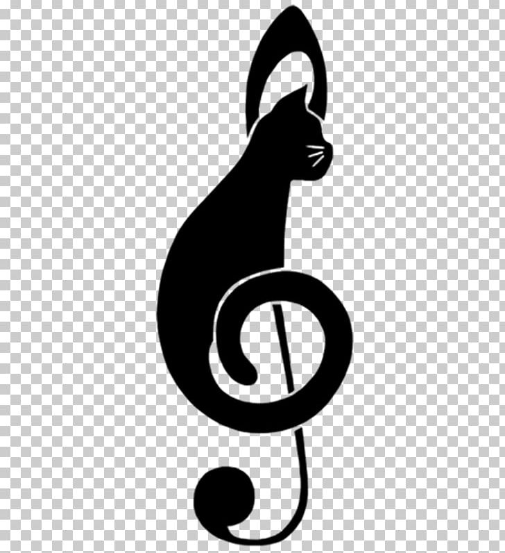 Cat Treble Music Staff Clef PNG, Clipart, Animals, Art, Artwork, Black And White, Black Cat Free PNG Download