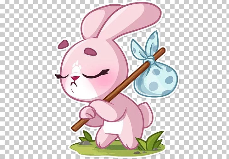 Domestic Rabbit Telegram Sticker Easter Bunny PNG, Clipart, Animals, Art, Bunny, Domestic Rabbit, Easter Free PNG Download