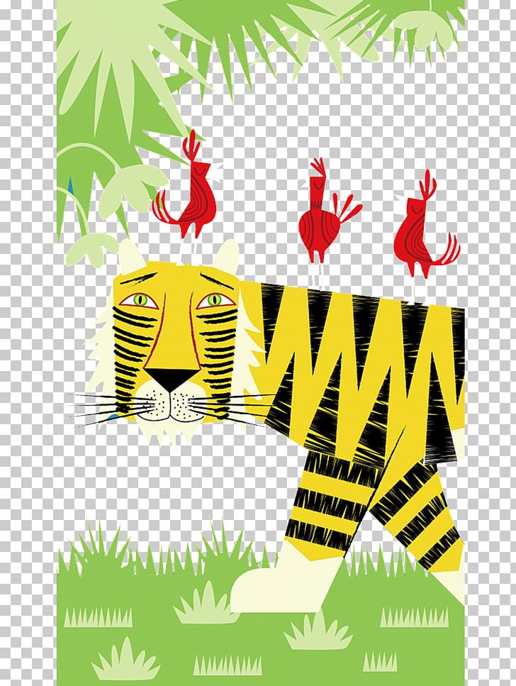 Cartoon Tiger Illustration PNG, Clipart, Animals, Area, Art, Balloon Cartoon, Birds Free PNG Download