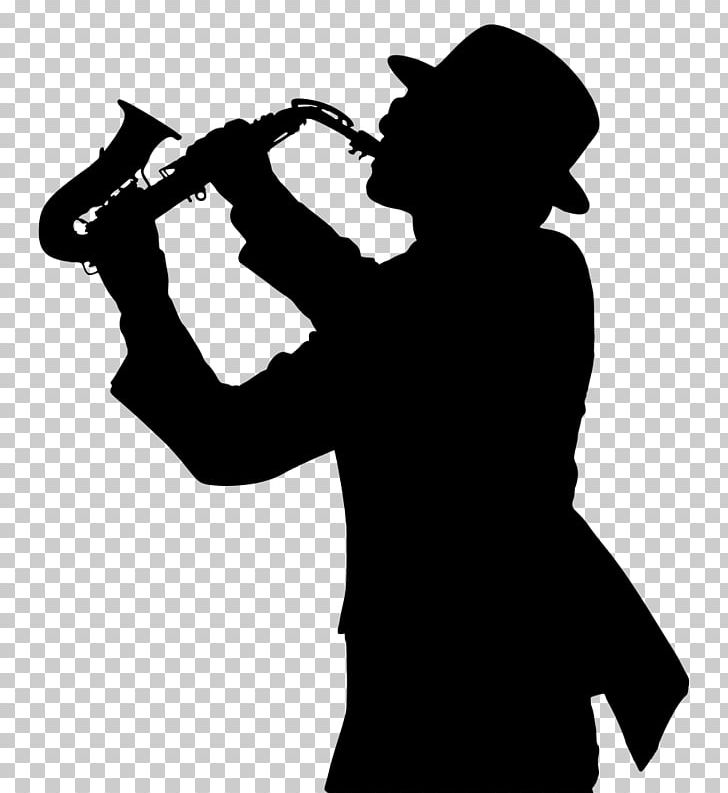 Saxophone Trumpeter Silhouette Jazz Musical Instruments PNG, Clipart, Black And White, Brass Instrument, Jazz, Joint, Megaphone Free PNG Download