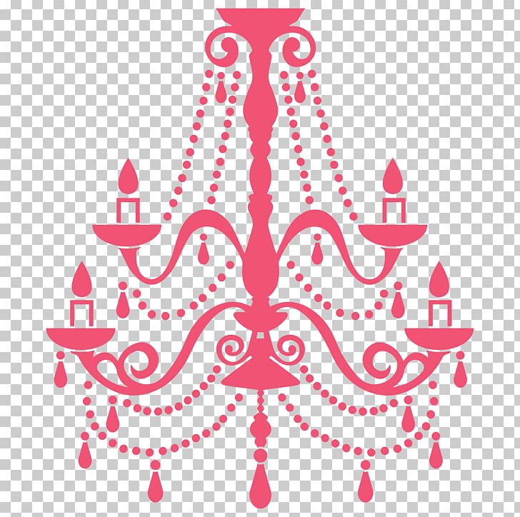 pink chandelier clip art