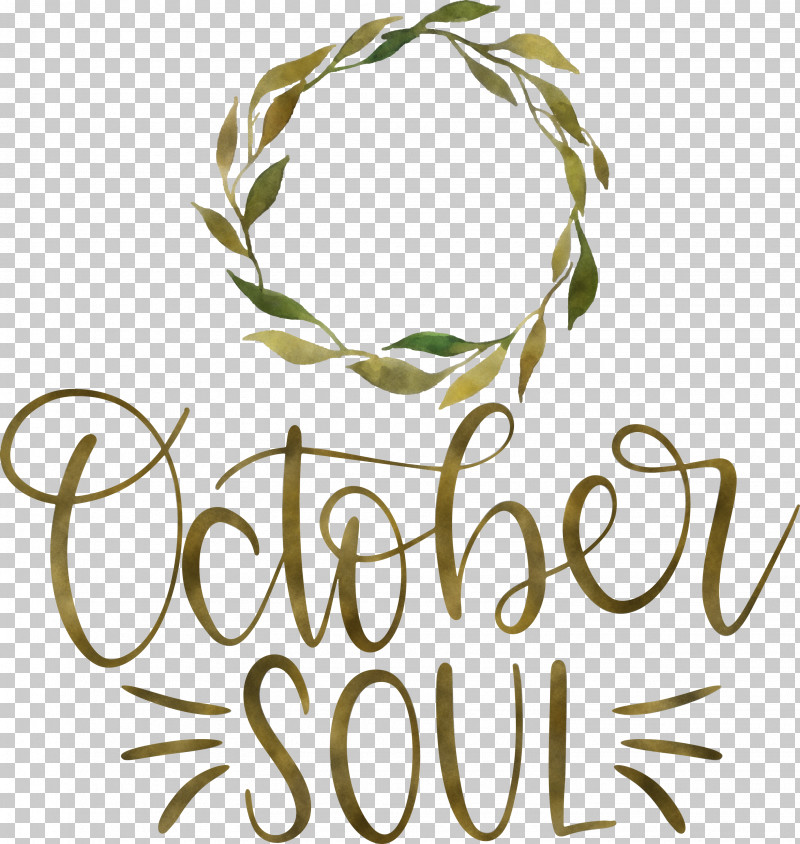 October Soul October PNG, Clipart, Floral Design, Flower, Leaf, Line, Logo Free PNG Download