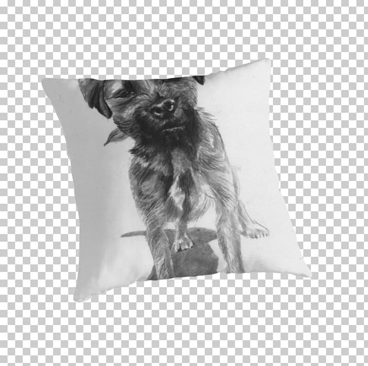 Border Terrier Throw Pillows Dog Breed Cushion PNG, Clipart, Bag, Black And White, Border Terrier, Breed, Cushion Free PNG Download