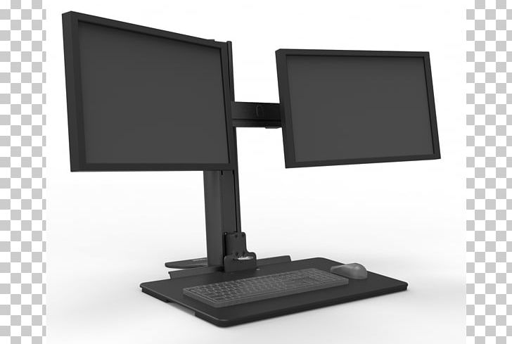Sit-stand Desk Computer Monitors Workstation Point Of Sale PNG, Clipart, Angle, Computer Keyboard, Computer Monitor, Computer Monitor Accessory, Computer Monitors Free PNG Download