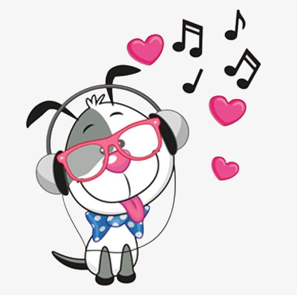 Listen To Music Puppies PNG, Clipart, Animal, Cartoon, Hand, Hand Painted, Home Free PNG Download