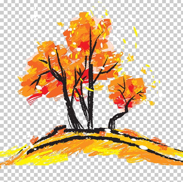Watercolor Painting Autumn Poster Fukei PNG, Clipart, Autumn, Branch, China, Chinese Style, Fall Leaves Free PNG Download