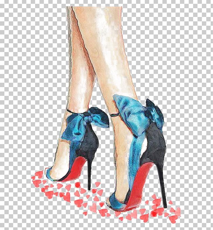 High-heeled Footwear Drawing Shoe Fashion Illustration Illustration PNG, Clipart, Accessories, Art, Blue, Cartoon, Designer Free PNG Download