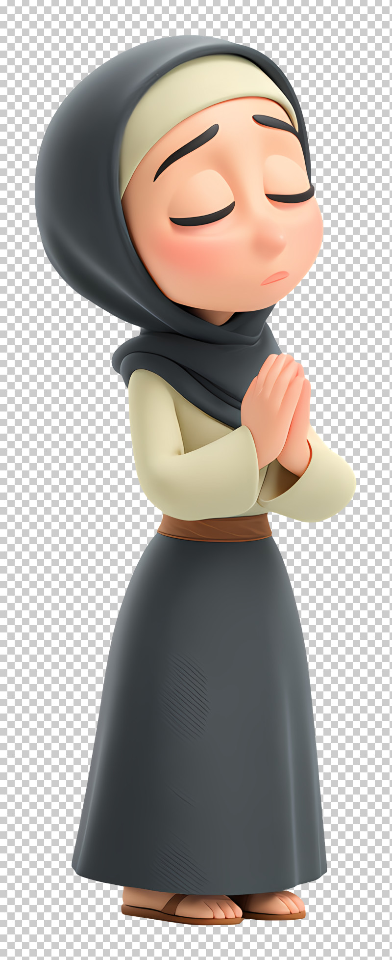Muslim Woman Praying - Girl In Prayer With Peaceful Expression PNG