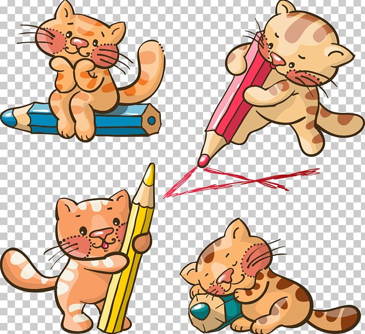 Cat Kitten Pencil Cuteness PNG, Clipart, Animals, Art, Carnivoran, Cartoon, Cartoon Cat Free PNG Download