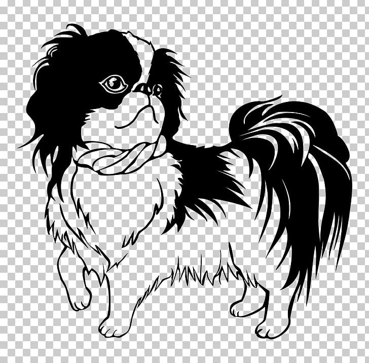 Shih Tzu Japanese Chin Shiba Inu Puppy Line Art PNG, Clipart, Animals, Art, Artwork, Beak, Black Free PNG Download