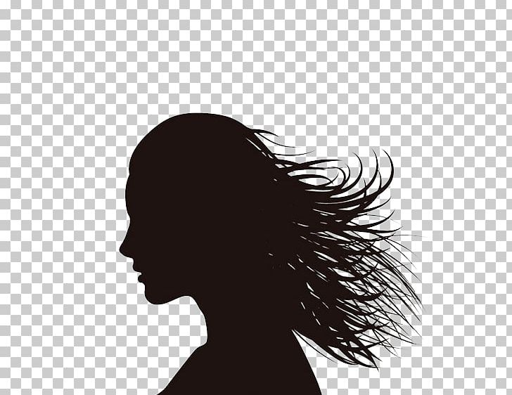Silhouette Woman Female Drawing PNG, Clipart, Black And White, Black Hair, Business Woman, Download, Forehead Free PNG Download