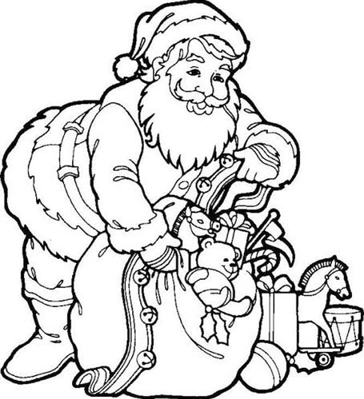 Santa Claus Coloring Book Father Christmas Child PNG, Clipart, Adult, Art, Black And White, Child, Christmas Free PNG Download