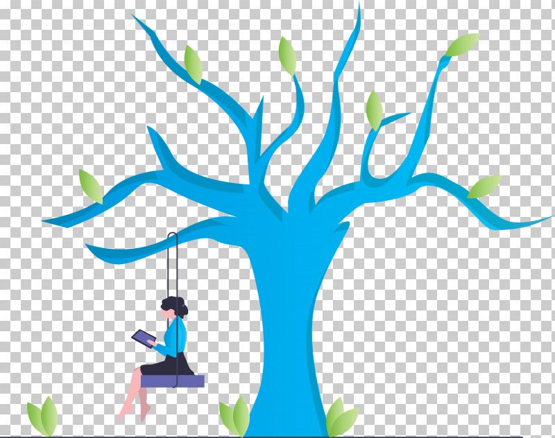 Tree Swing PNG, Clipart, Branch, Electric Blue, Line, Plant, Plant Stem Free PNG Download