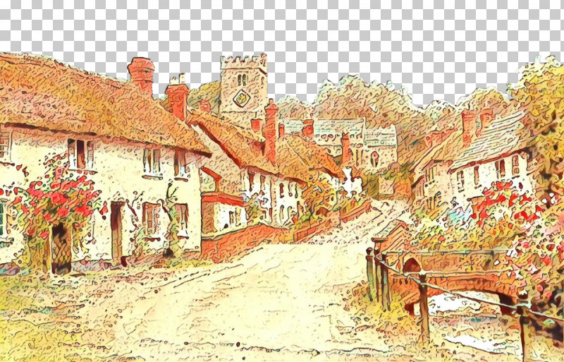 Town Watercolor Paint Village Building Rural Area PNG, Clipart, Almshouse, Building, Medieval Architecture, Painting, Residential Area Free PNG Download