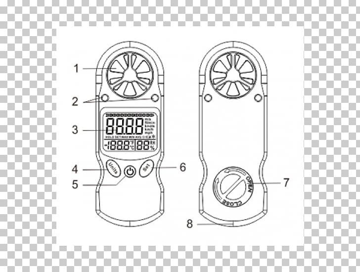 Anemometer Wind Speed Renewable Energy Technology PNG, Clipart, Anemometer, Angle, Auto Part, Black And White, Circle Free PNG Download