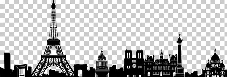 Eiffel Tower Skyline Silhouette Illustration PNG, Clipart, 3d Modeling, Art, Black And White, Brand, Building Free PNG Download
