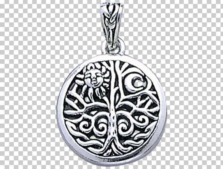 Tree Of Life Sterling Silver Charms & Pendants PNG, Clipart, Amulet, Black And White, Body Jewelry, Celtic Knot, Celtic Sacred Trees Free PNG Download