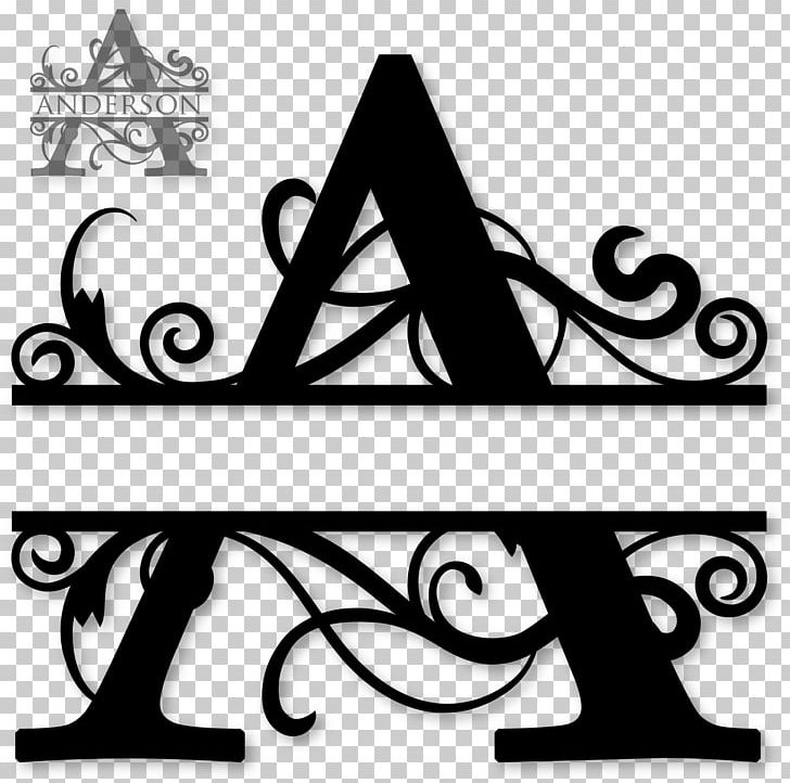 Monogram Letter PNG, Clipart, Artwork, Black And White, Clip Art, Cricut, Decal Free PNG Download