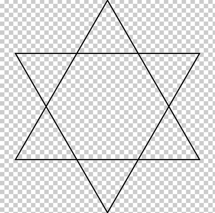 Hexagram Star Polygon Equilateral Triangle Star Of David PNG, Clipart, Angle, Area, Black, Black And White, Circle Free PNG Download