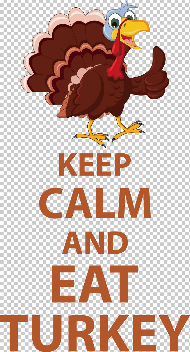 Eat Turkey Keep Calm Thanksgiving PNG, Clipart, Beak, Biology, Birds, Cartoon, Chicken Free PNG Download