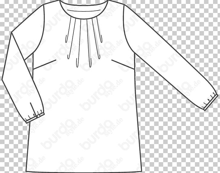 T-shirt Burda Style Blouse Sleeve Pattern PNG, Clipart, Black, Black And White, Blouse, Brand, Chiffon Free PNG Download