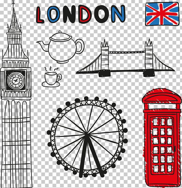 Big Ben London Eye Landmark Drawing PNG, Clipart, Area, Art, Black And White, Brand, British National Free PNG Download