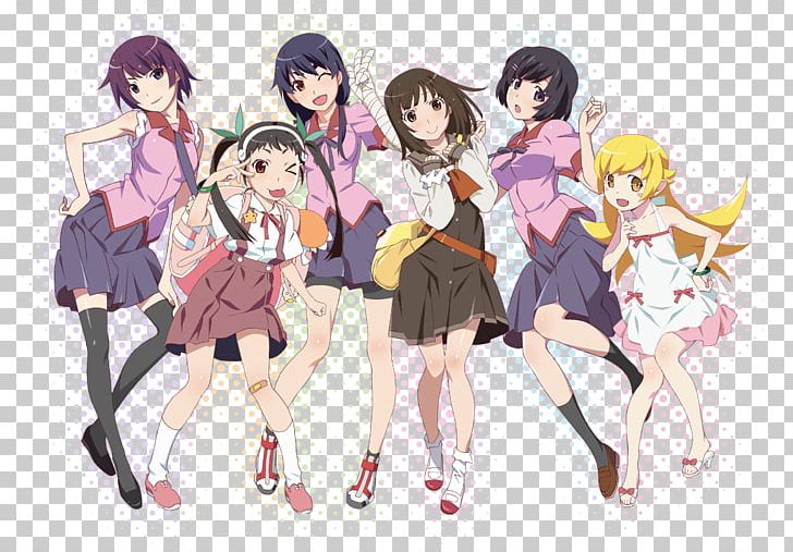 Monogatari Series 続・終物語 Anime Zaregoto Harem PNG, Clipart, Anime, Artwork, Cartoon, Clothing, Costume Free PNG Download