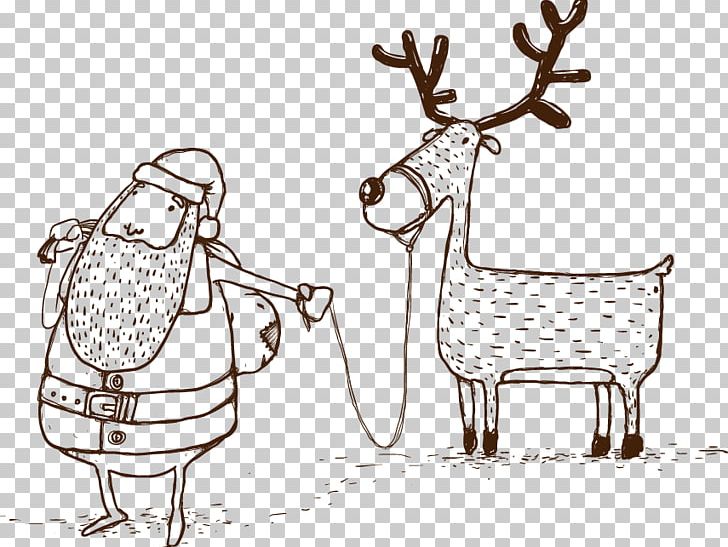 Santa Claus Deer Christmas PNG, Clipart, Animals, Antler, Balloon Cartoon, Camel Vector, Cartoon Free PNG Download