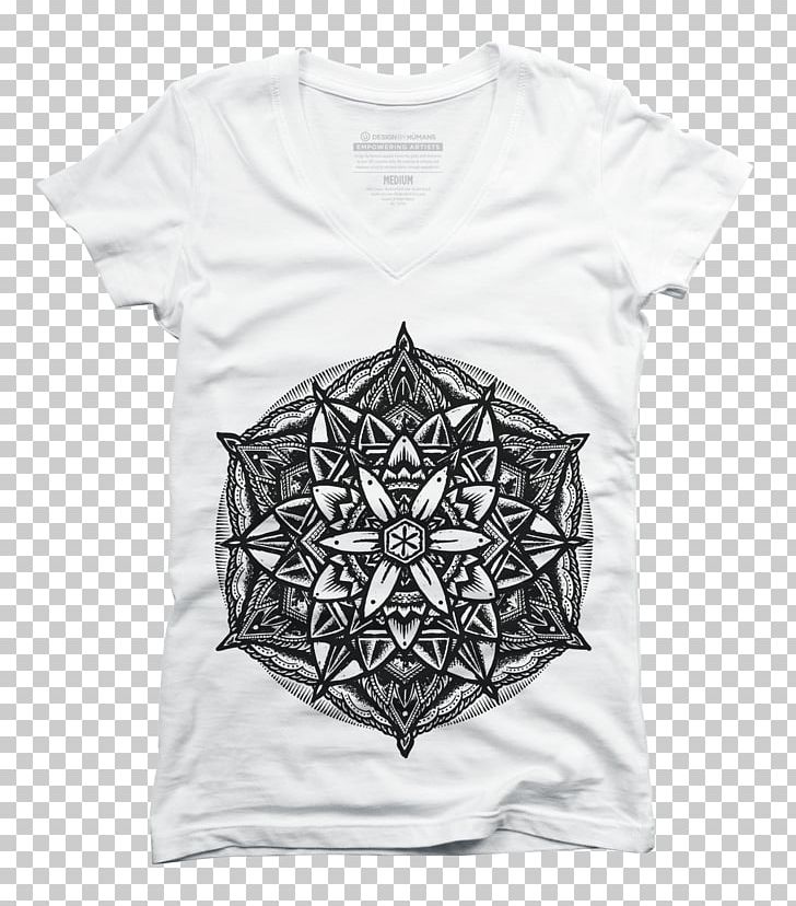 T-shirt Sacred Geometry Mandala PNG, Clipart, Black, Black And White, Brand, Clothing, Consecration Free PNG Download