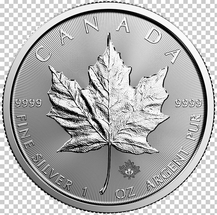 Canadian Silver Maple Leaf Canadian Gold Maple Leaf Bullion Coin Canadian Maple Leaf PNG, Clipart, Apmex, Black And White, Bullion, Bullion Coin, Canadian Gold Maple Leaf Free PNG Download