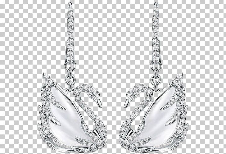 Earring Cygnini Swarovski AG Jewellery Necklace PNG, Clipart, Animals, Black And White, Bling Bling, Body Jewelry, Cat Ear Free PNG Download