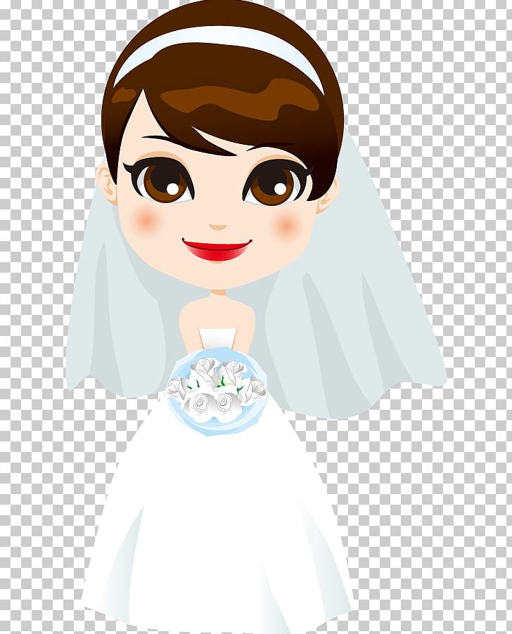 Wedding Invitation Bride Illustration PNG, Clipart, Black Hair, Bride And Groom, Brides, Cartoon, Cartoon Bride And Groom Free PNG Download