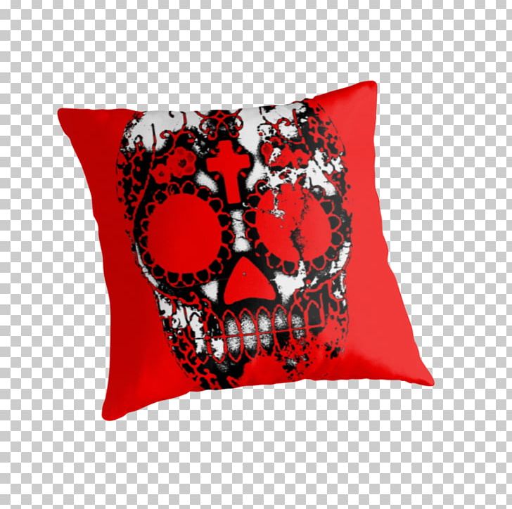 Cushion Throw Pillows Skull RED.M PNG, Clipart, Cushion, Day Of Dead, Furniture, Pillow, Red Free PNG Download
