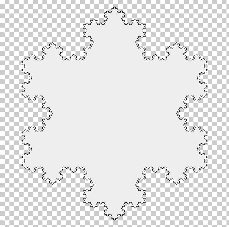 Koch Snowflake Fractal Iteration Curve PNG, Clipart, Area, Black, Black And White, Border, Cantor Set Free PNG Download