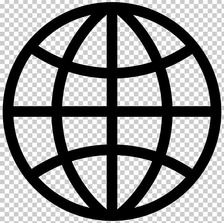 Globe Computer Icons PNG, Clipart, Area, Black And White, Circle, Computer Icons, Computer Servers Free PNG Download