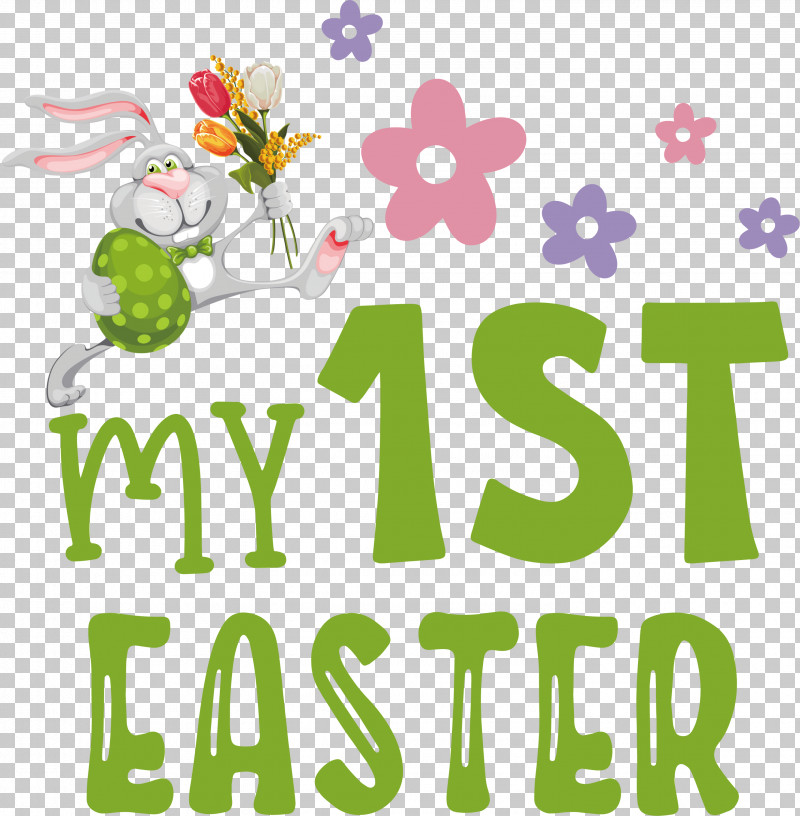 My 1st Easter Easter Bunny Easter Day PNG, Clipart, Behavior, Easter Bunny, Easter Day, Floral Design, Happiness Free PNG Download