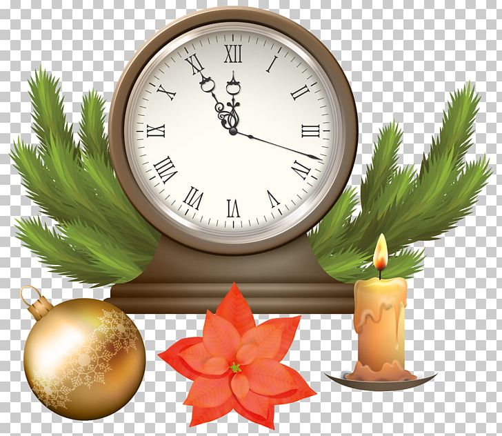 Clock Christmas New Year PNG, Clipart, Candle, Christmas, Christmas Card, Christmas Clock Cliparts, Christmas Eve Free PNG Download