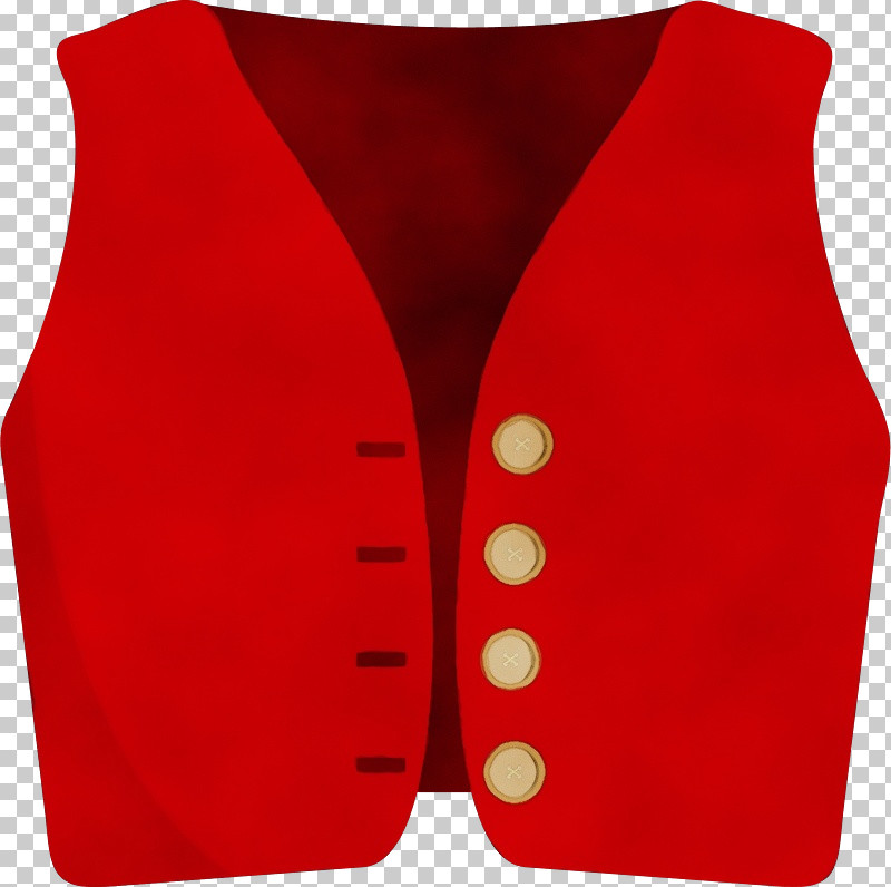 Red Waistcoat PNG, Clipart, Paint, Red, Waistcoat, Watercolor, Wet Ink Free PNG Download